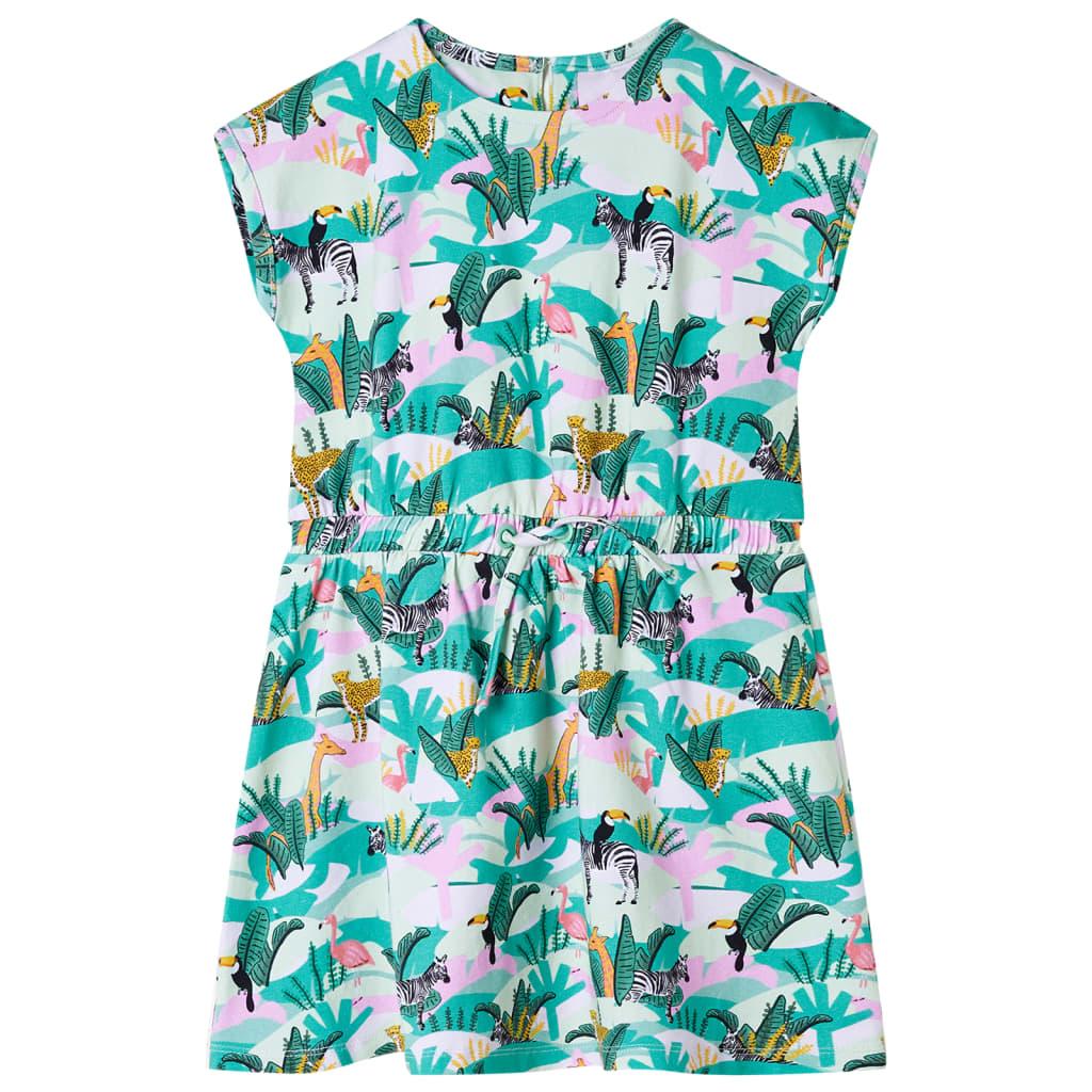 Kjole til børn str. 104 lys mintgrøn