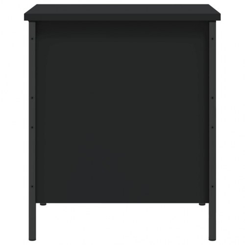 Opbevaringsbænk 40x42,5x50 cm konstrueret træ sort