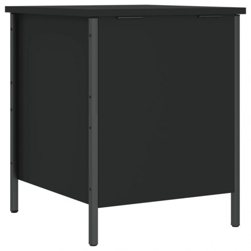 Opbevaringsbænk 40x42,5x50 cm konstrueret træ sort