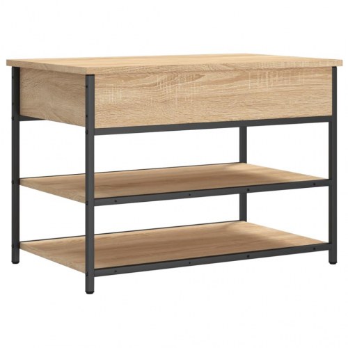 Skobænk 70x42,5x50 cm konstrueret træ sonoma-eg