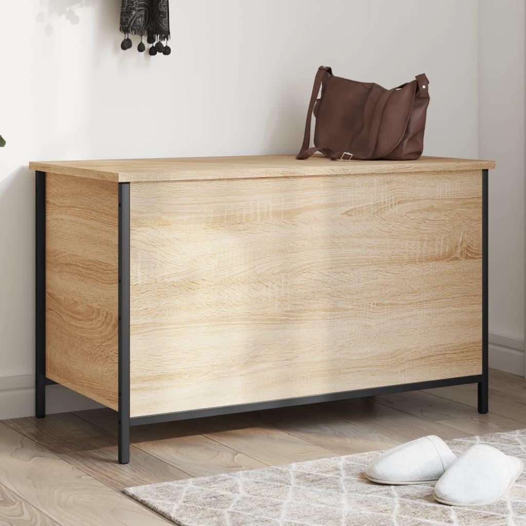 Opbevaringsbænk 80x42 5x50 Cm Konstrueret Træ Sonoma Eg