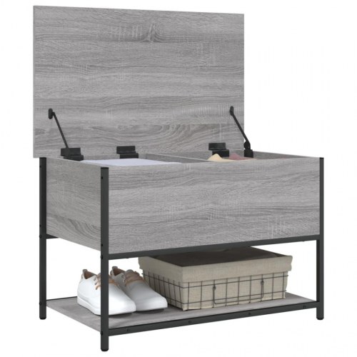 Opbevaringsbænk 70 × 42,5 × 47 cm - konstrueret træ, grå sonoma-eg