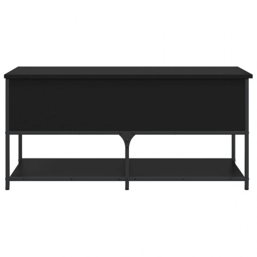 Opbevaringsbænk 100x42,5x47 cm konstrueret træ sort