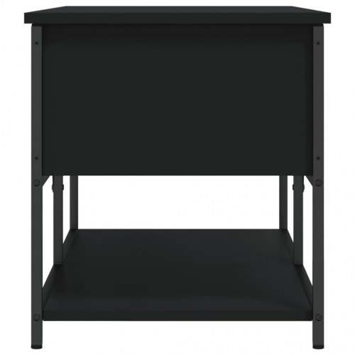 Opbevaringsbænk 100x42,5x47 cm konstrueret træ sort