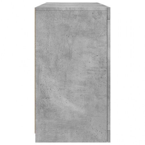 Skænk med LED-lys 123×37×67 cm - betongrå