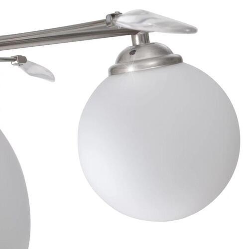 Loft Lampe med gennemsigtig akryl Blade og Glas Skodder 4 G9 pærer