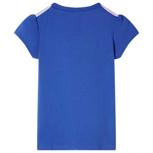 T-shirt til børn str. 140 koboltblå
