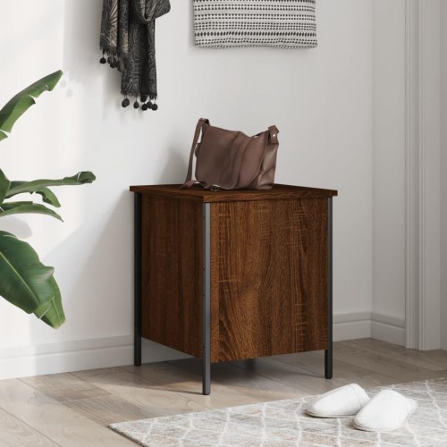 Opbevaringsbænk 40 × 42,5 × 50 cm - konstrueret træ, brun egetræsfarve