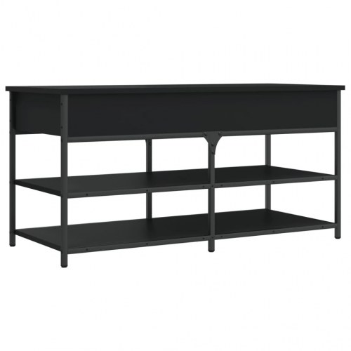 Skobænk 100x42,5x50 cm konstrueret træ sort