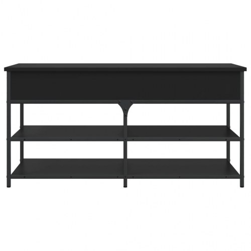 Skobænk 100x42,5x50 cm konstrueret træ sort