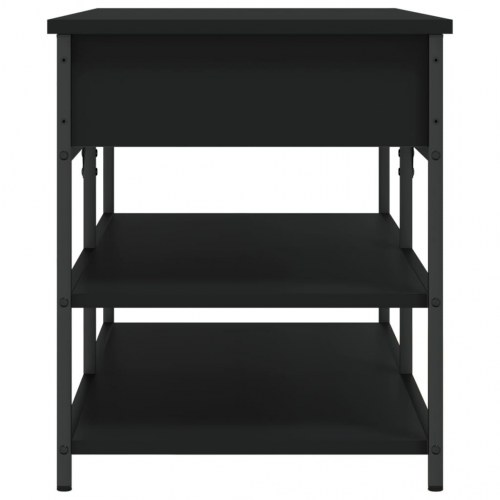 Skobænk 100x42,5x50 cm konstrueret træ sort