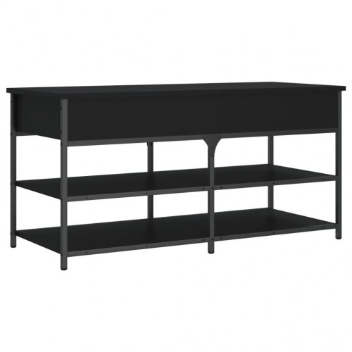 Skobænk 100x42,5x50 cm konstrueret træ sort