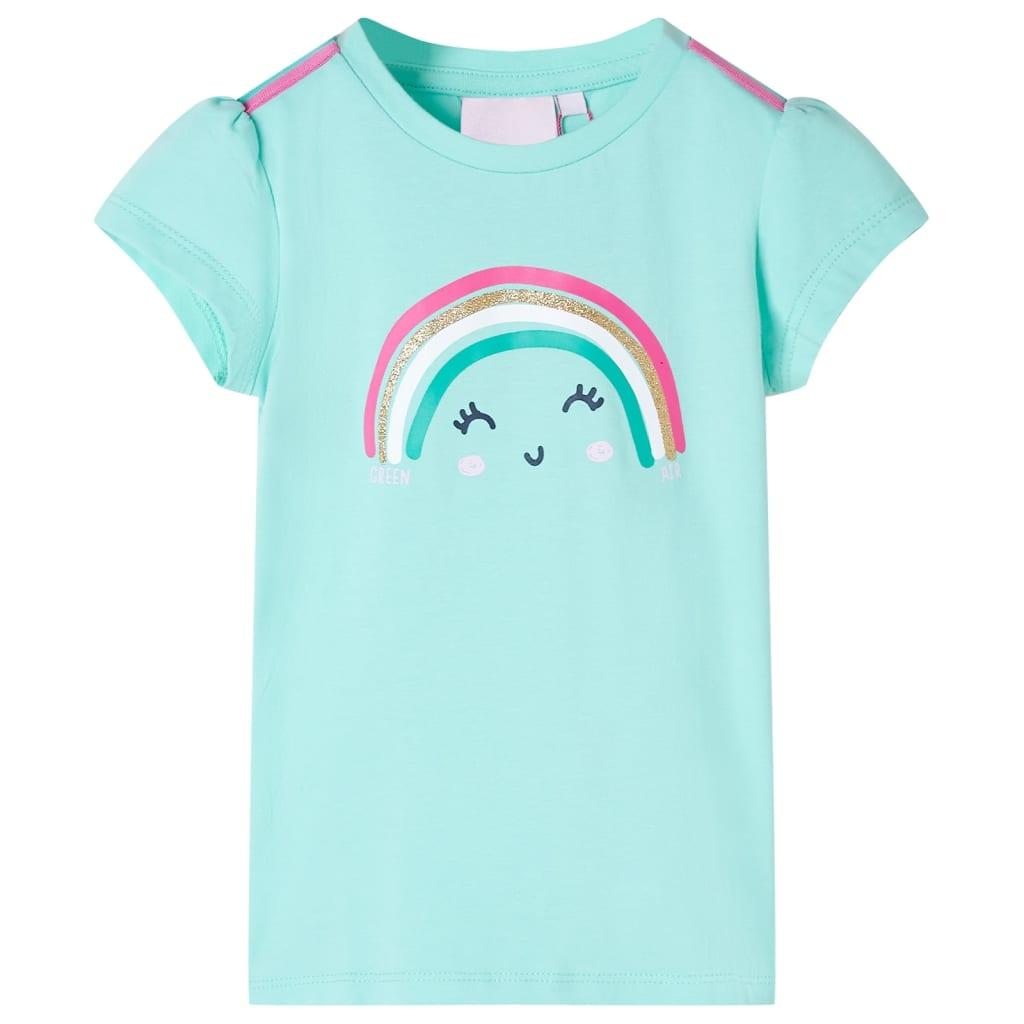 T-shirt til børn str. 92 lys mintgrøn