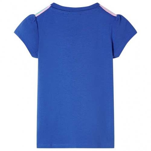 T-shirt til børn str. 104 koboltblå