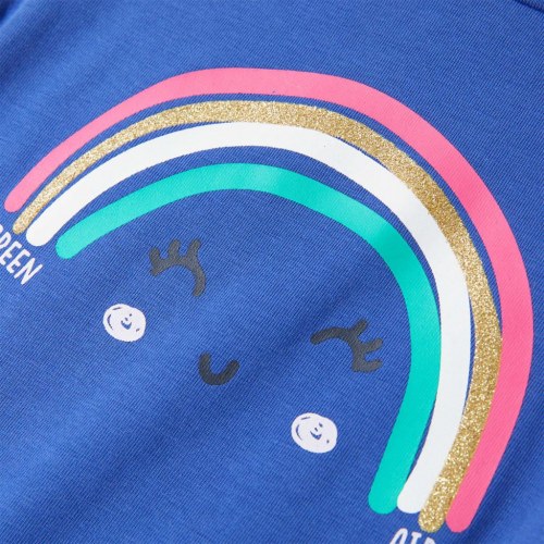 T-shirt til børn str. 104 koboltblå