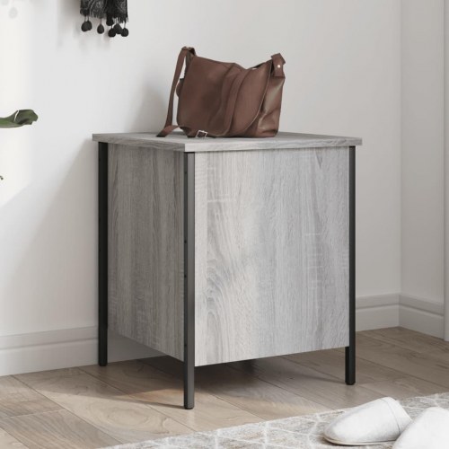 Opbevaringsbænk 40 × 42,5 × 50 cm - konstrueret træ, grå sonoma-eg