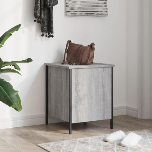 Opbevaringsbænk 40 × 42,5 × 50 cm - konstrueret træ, grå sonoma-eg