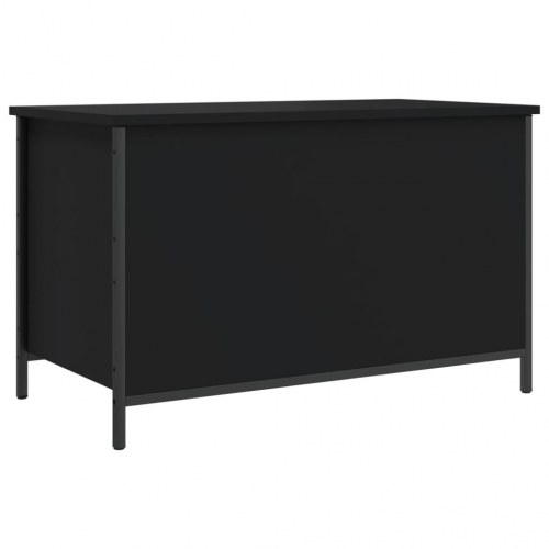 Opbevaringsbænk 80x42,5x50 cm konstrueret træ sort