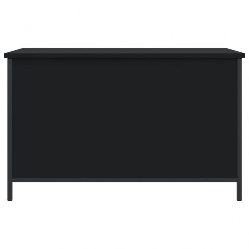 Opbevaringsbænk 80x42,5x50 cm konstrueret træ sort