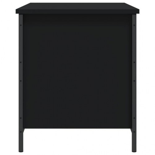 Opbevaringsbænk 80x42,5x50 cm konstrueret træ sort