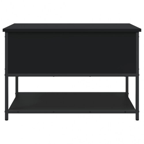 Opbevaringsbænk 70x42,5x47 cm konstrueret træ sort