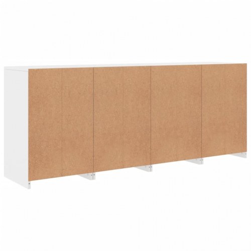Skænk med LED-lys 164 × 37 × 67 cm - hvid