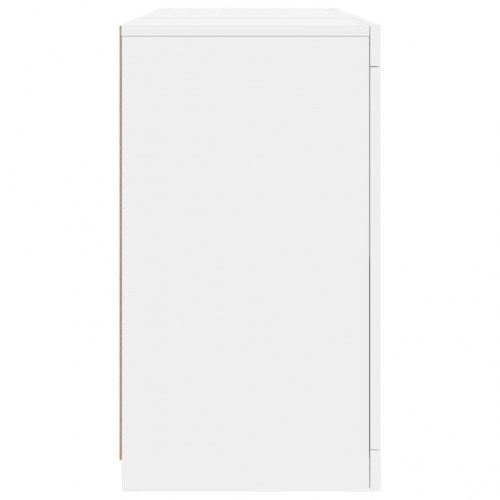Skænk med LED-lys 123 × 37 × 67 cm - hvid