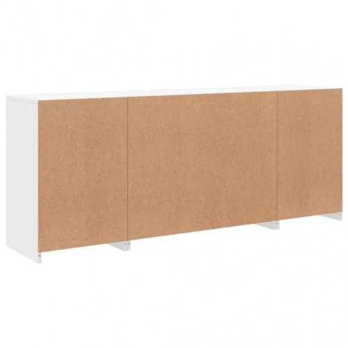 Skænk med LED-lys 163x37x67 cm hvid