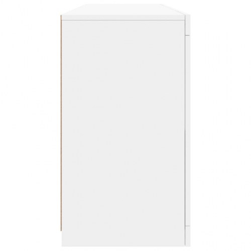 Skænk med LED-lys 163 x 37 x 67 cm - hvid