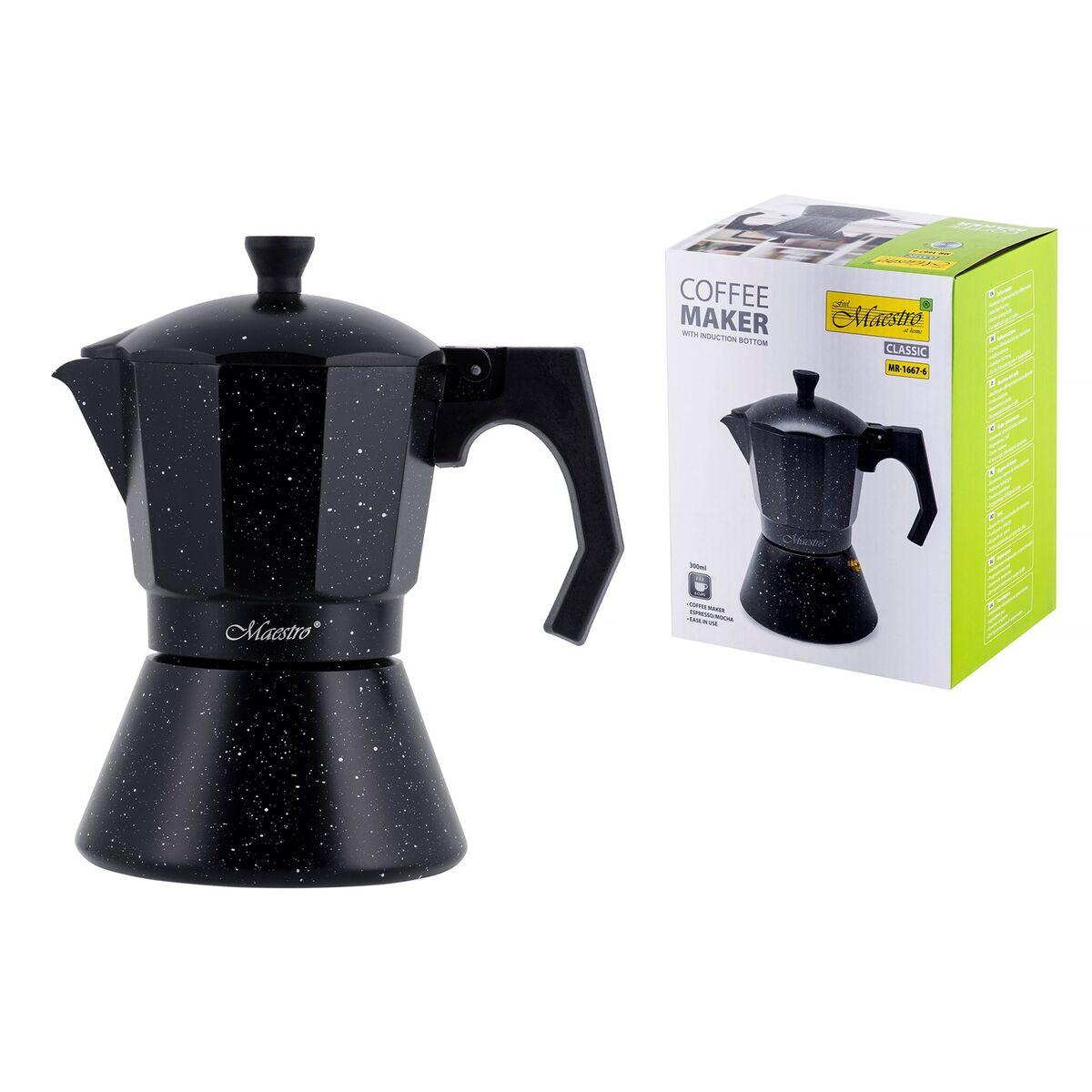 Italiensk Kaffekande Feel Maestro 1667 Sort Granit Aluminium 300 Kopper