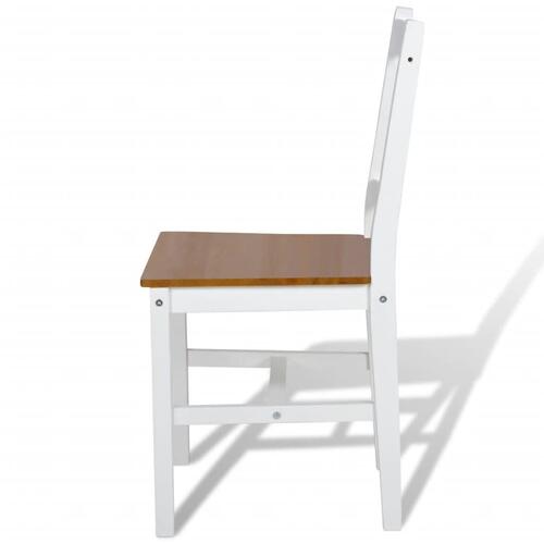 Spisebordsstole 4 stk. fyrretræ hvid