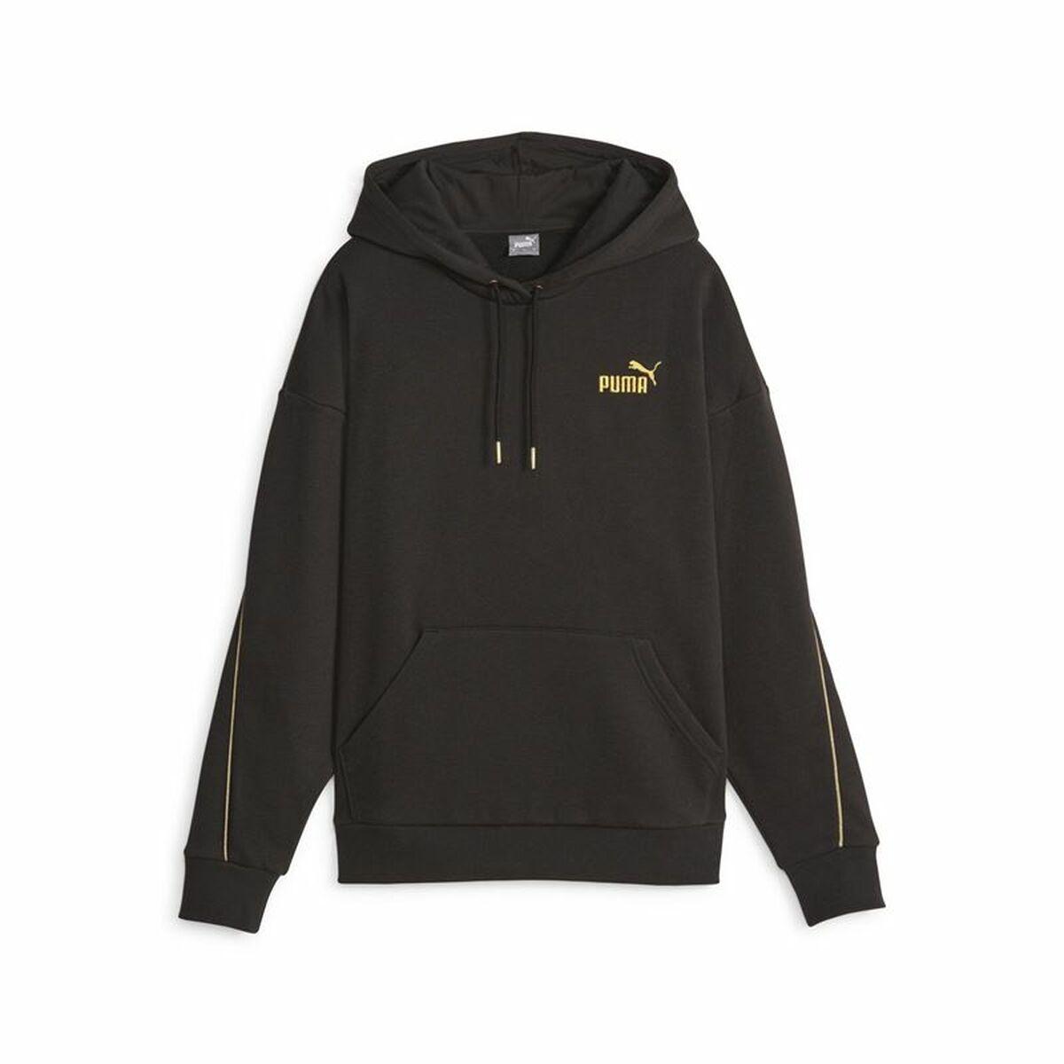 Hættetrøje Til Kvinde Puma Ess+ Minimal Gold Sort