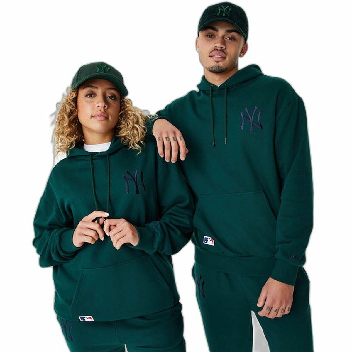 Unisex Hættetrøje New Era League Essentials New York Yankees Mørk Grøn