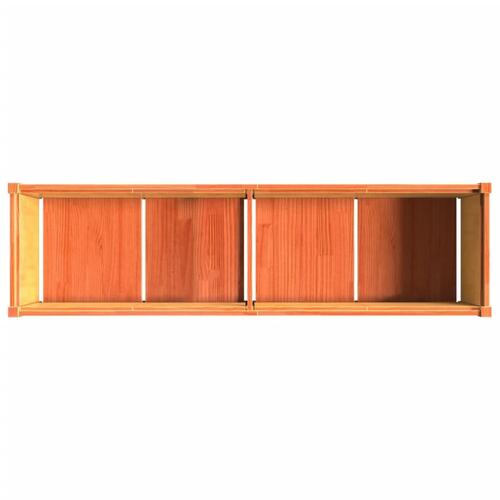 Plantekasse 180x50x50 cm massivt fyrretræ gyldenbrun