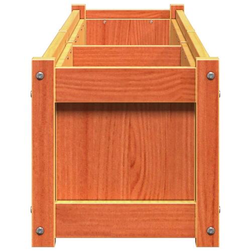 Plantekasse 150x31x31 cm massivt fyrretræ gyldenbrun