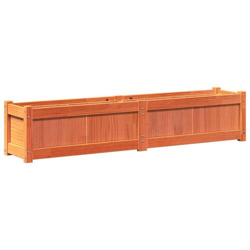 Plantekasse 150x31x31 cm massivt fyrretræ gyldenbrun