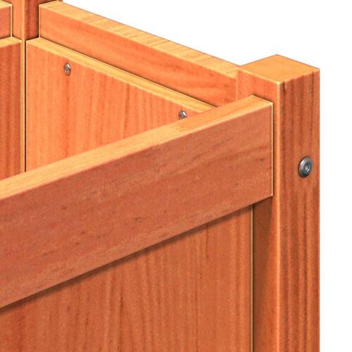 Plantekasse 150x31x31 cm massivt fyrretræ gyldenbrun