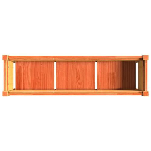 Plantekasse med ben 110x31x70 cm massivt fyrretræ gyldenbrun