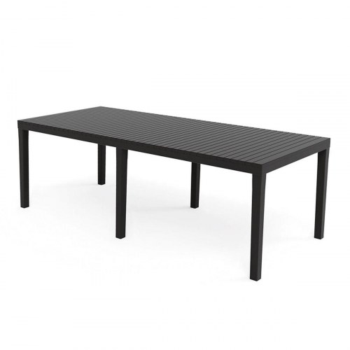 IPAE Progarden Indo spisebord - forlængbart havebord, antracit, 220 × 90 × 72 cm