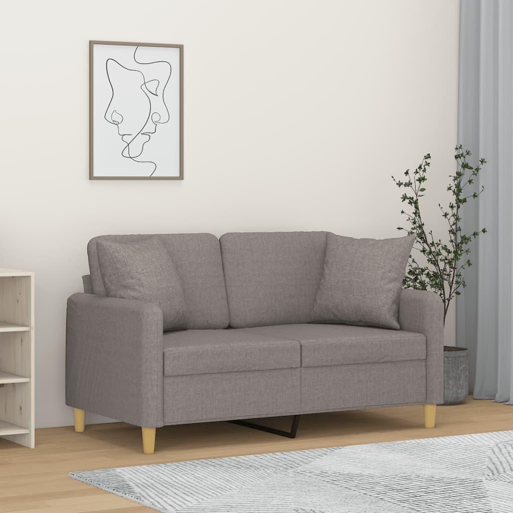 3-Personers Sofa Med Pyntepuder Stof - 120 cm / Lysegrå