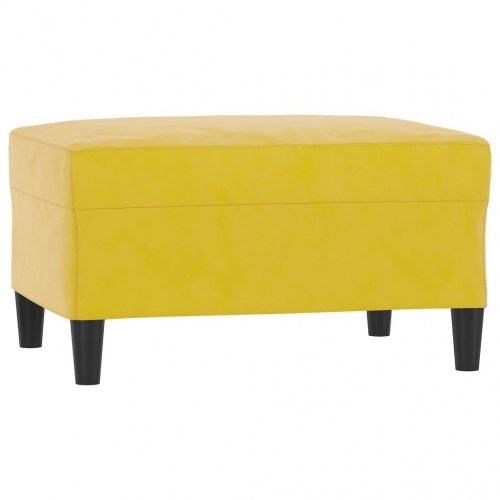 Sofasæt 3 dele med hynder velour gul