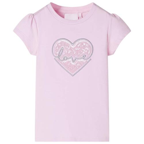 T-shirt til børn str. 104 lyserød