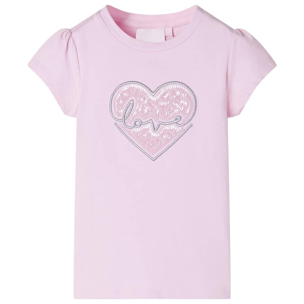T-shirt til børn str. 104 lyserød