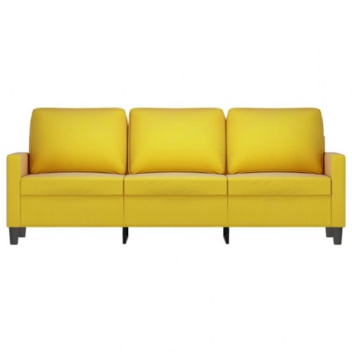 3-personers sofa 180 cm velour gul
