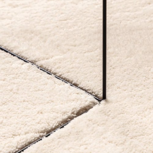 Gulvtæppe HUARTE 160×160 cm - kort luv, vaskbart, beige