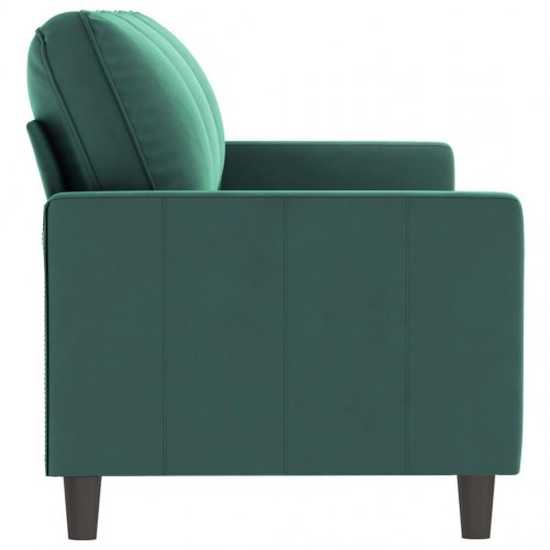 3-personers sofa i fløjl - mørkegrøn, sædebredde 180 cm
