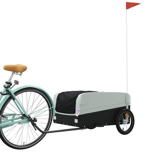 Cykelanhænger 45 kg jern sort og grå