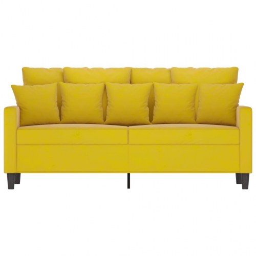 2-personers sofa i velour - gul