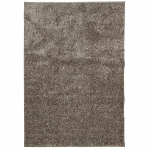 Gulvtæppe ISTAN 80x150 cm lang luv skinnende look grå