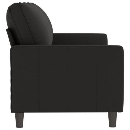 3-personers sofa i sort velour - 180 cm